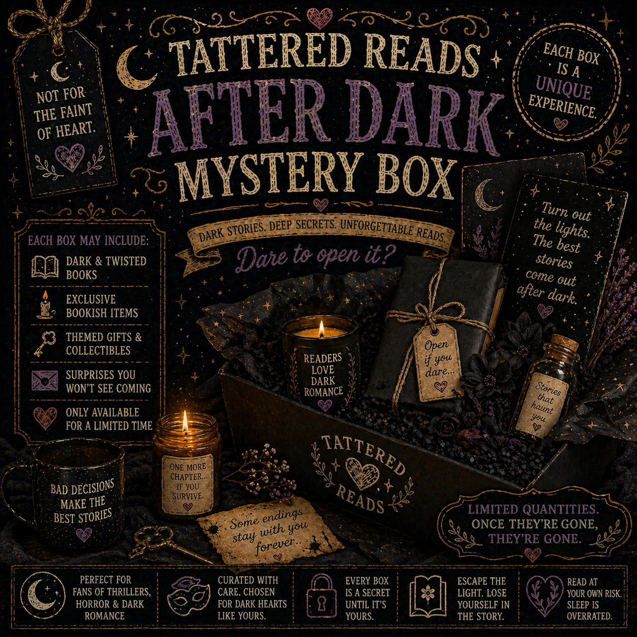 🖤🌙 Tattered Reads After Dark Mystery Box 🌙🖤