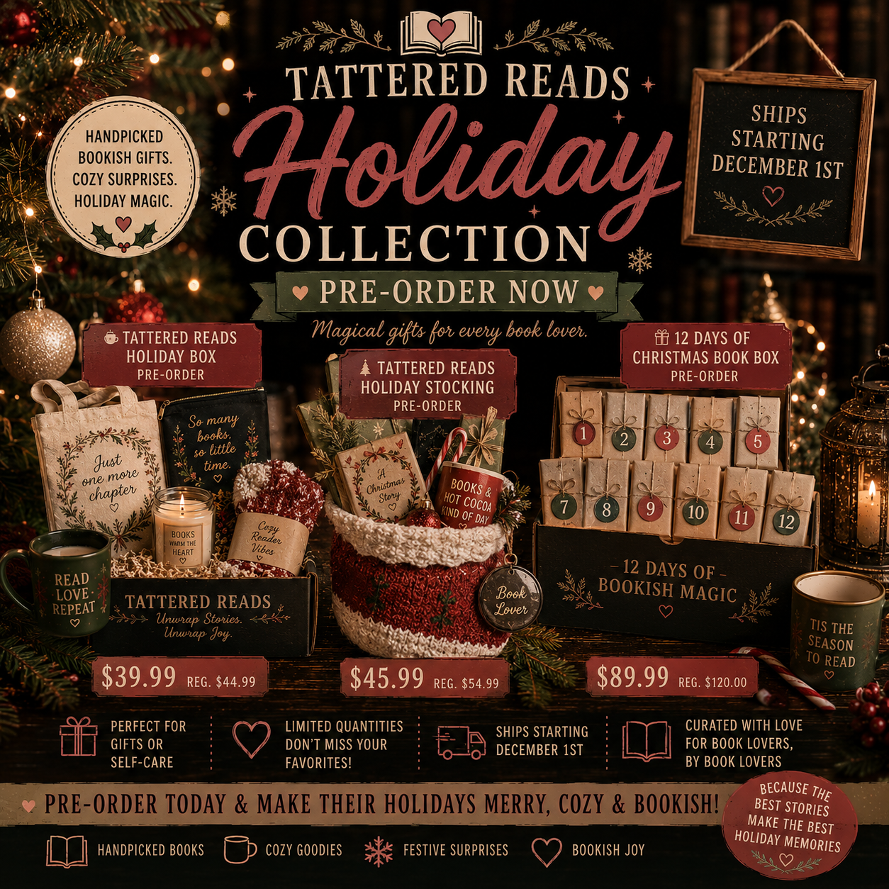 🎄 Tattered Reads Holiday Collection (Pre-Order)