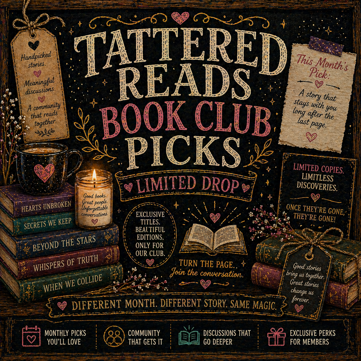 📚 Tattered Reads Book Club Picks – Limited Drop