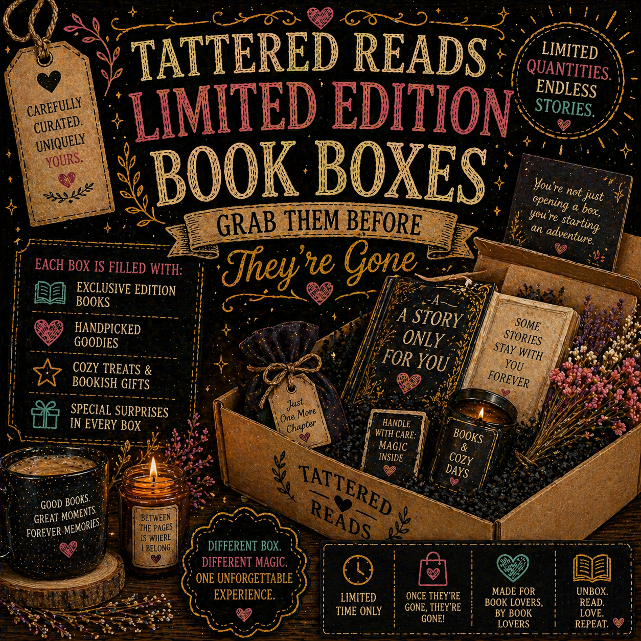 📦  Tattered Reads Limited Edition Book Boxes — Grab Them Before They’re Gone