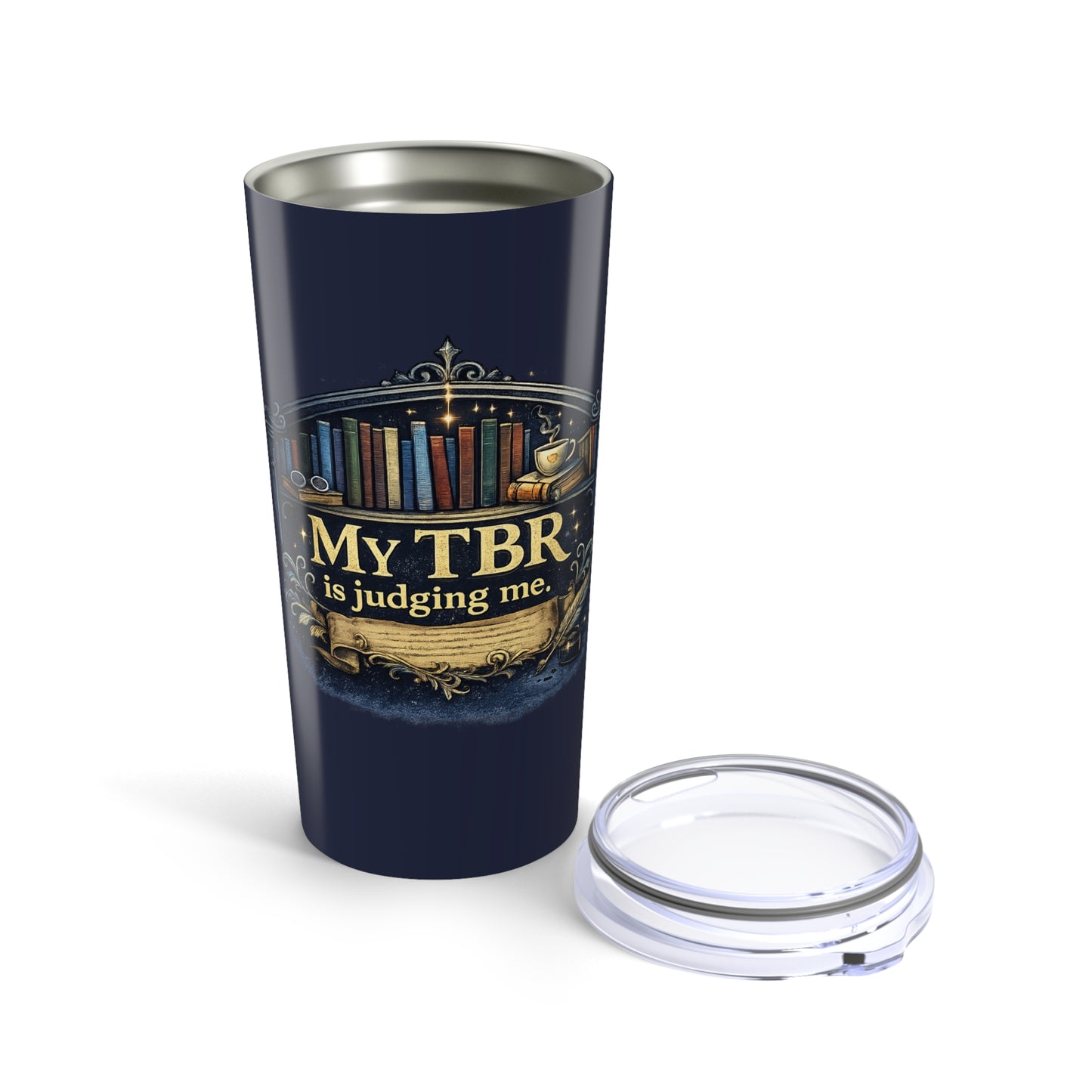 20oz Tumbler — “My TBR Is Judging Me” Travel Cup