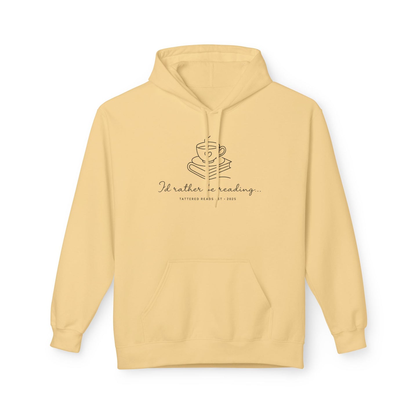 Reading Hoodie — "I'd Rather Be Reading" Cozy Book Lover Pullover