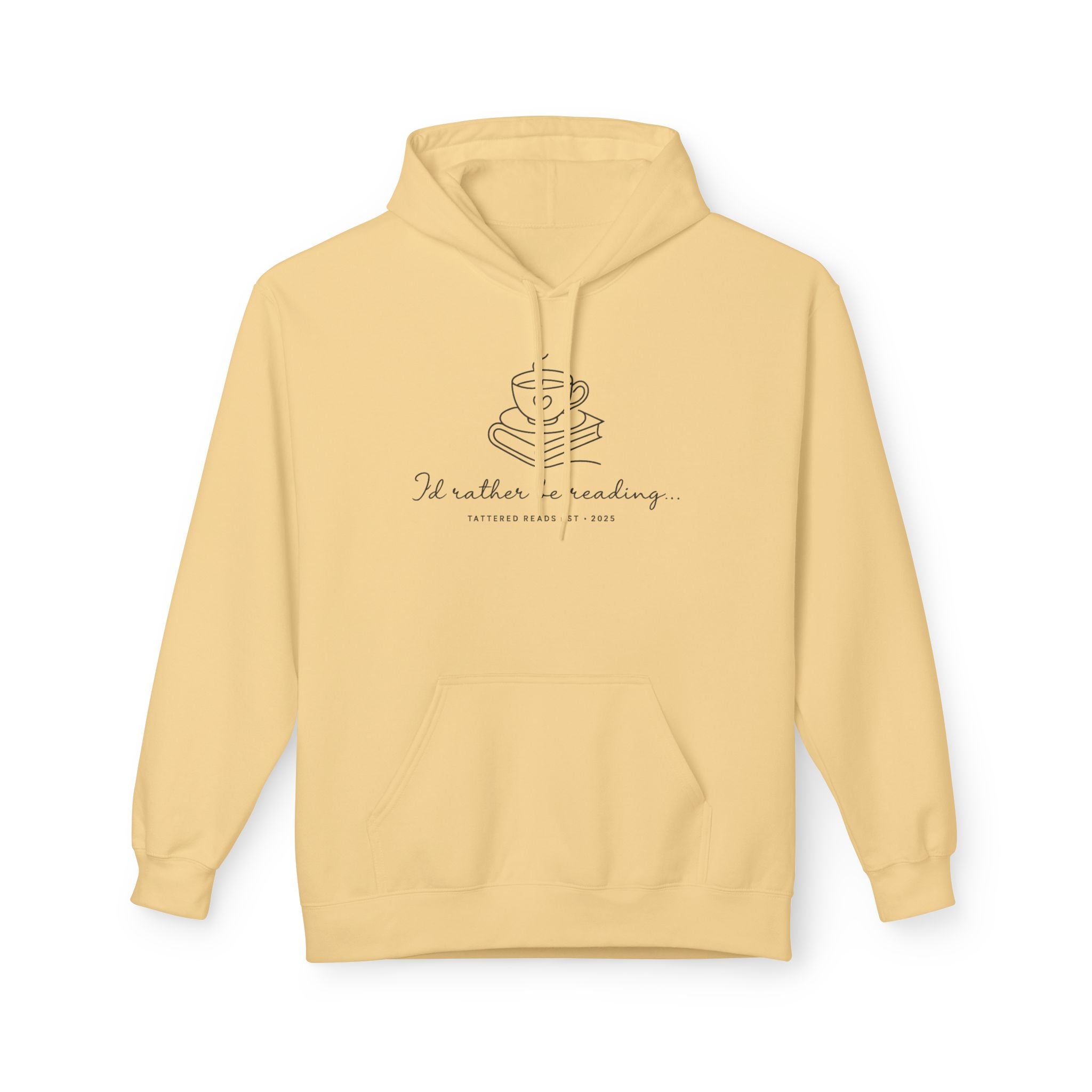 Reading Hoodie — "I'd Rather Be Reading" Cozy Book Lover Pullover