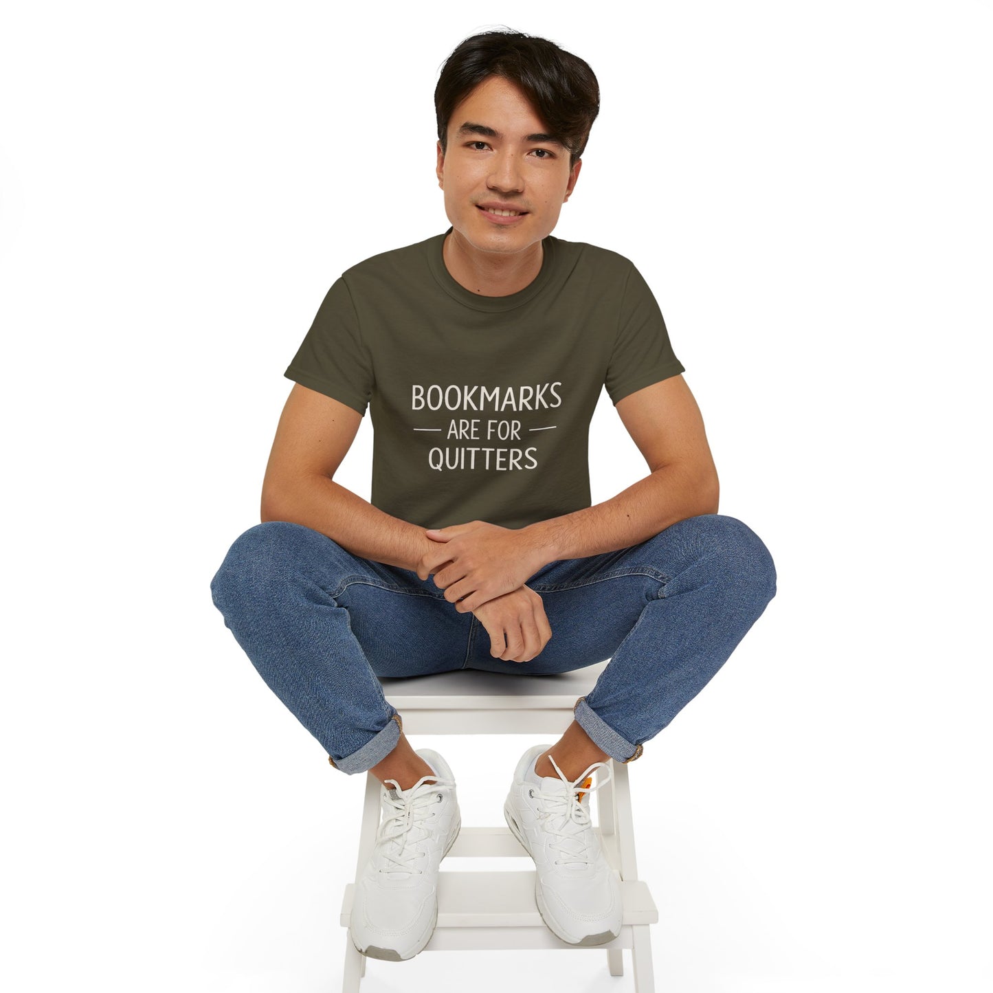 "Bookmarks Are For Quitters" Graphic T-Shirt