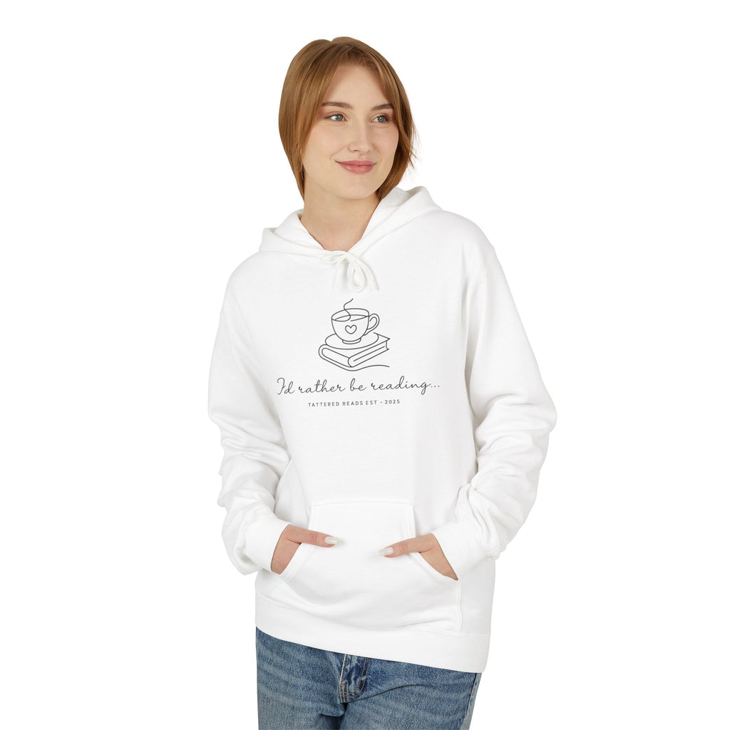 Reading Hoodie — "I'd Rather Be Reading" Cozy Book Lover Pullover