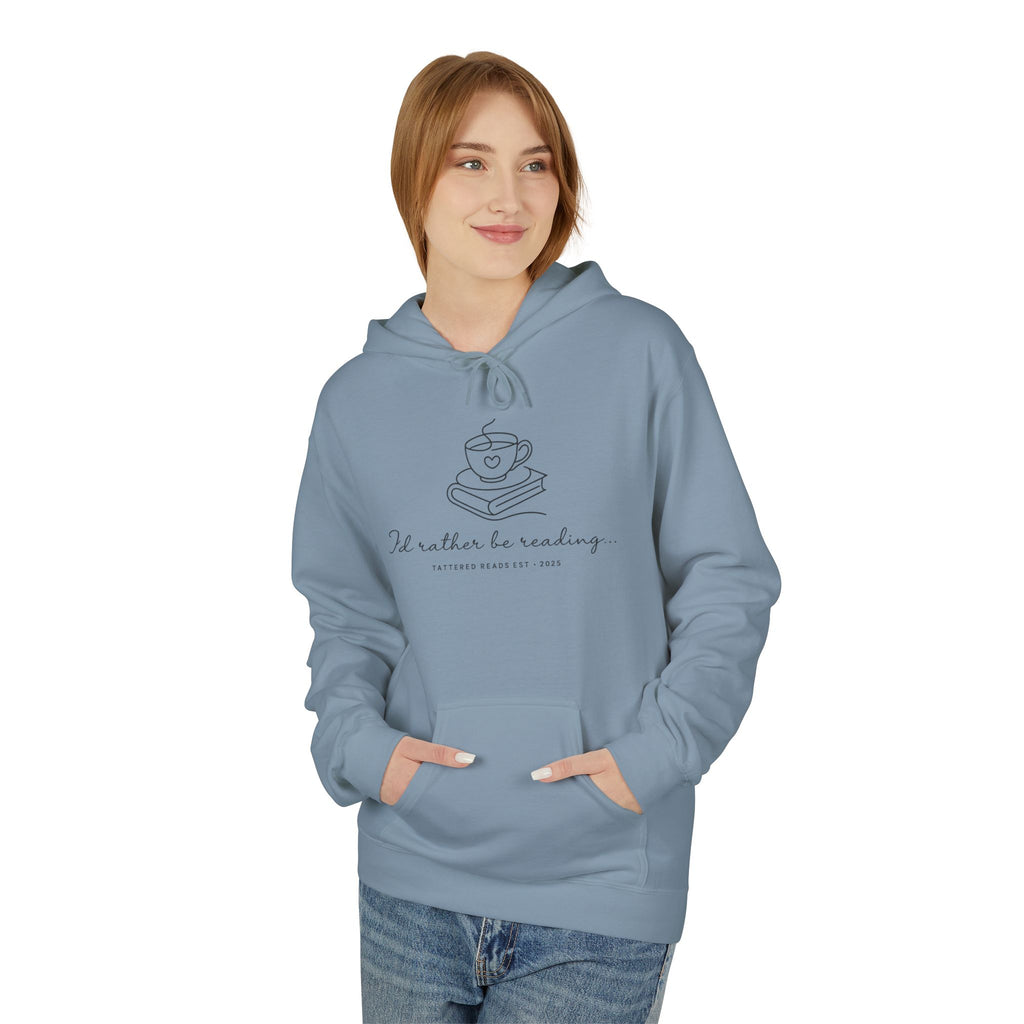 Reading Hoodie — "I'd Rather Be Reading" Cozy Book Lover Pullover