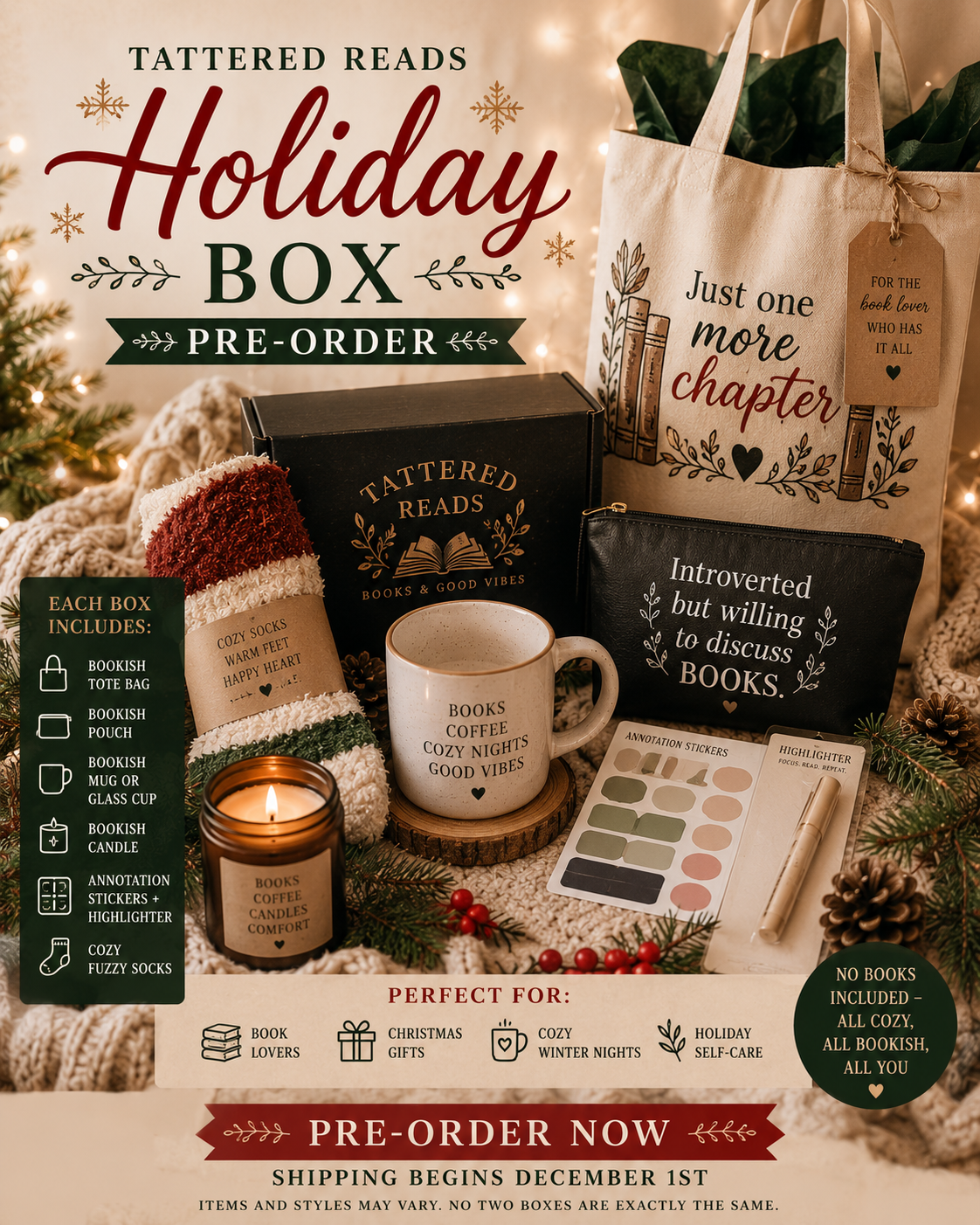 ☕ Tattered Reads Holiday Box - PRE-ORDER